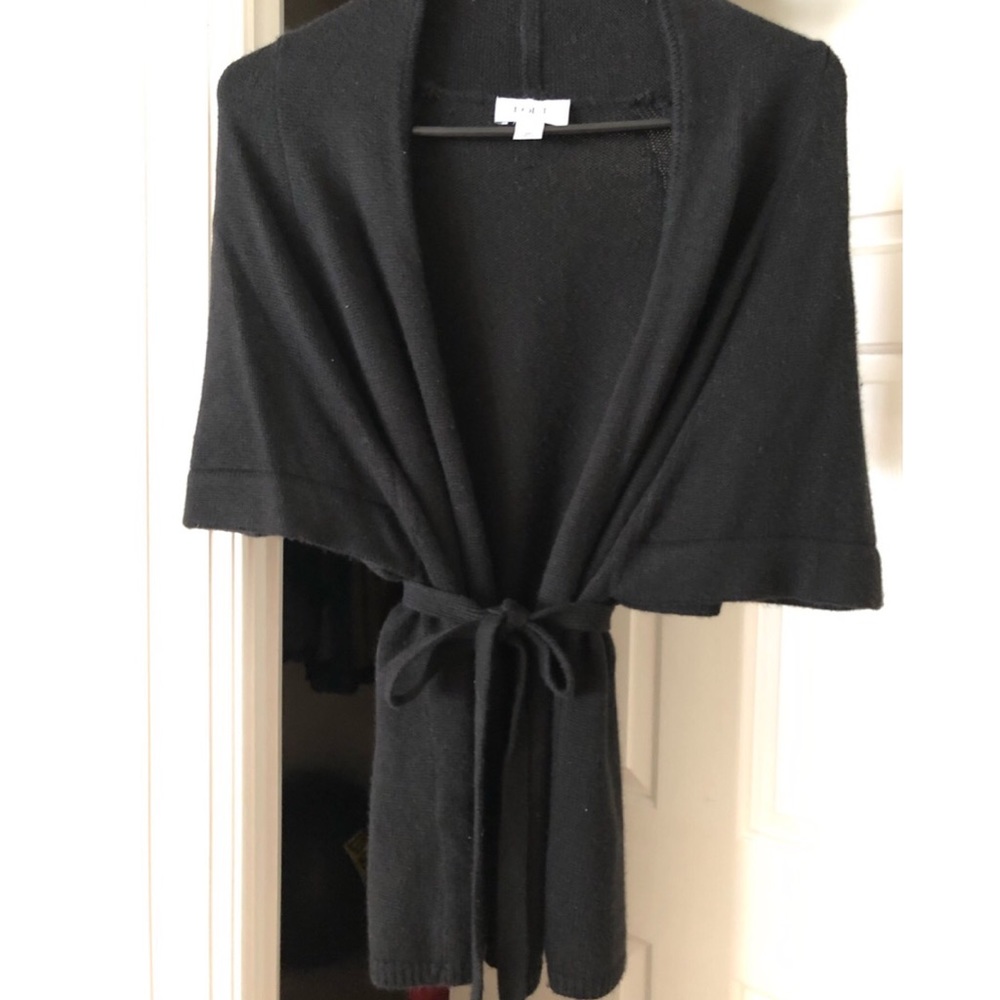 Loft black wrap sweater